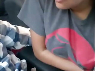 Indian girlfriend Perfect blowjob in the car